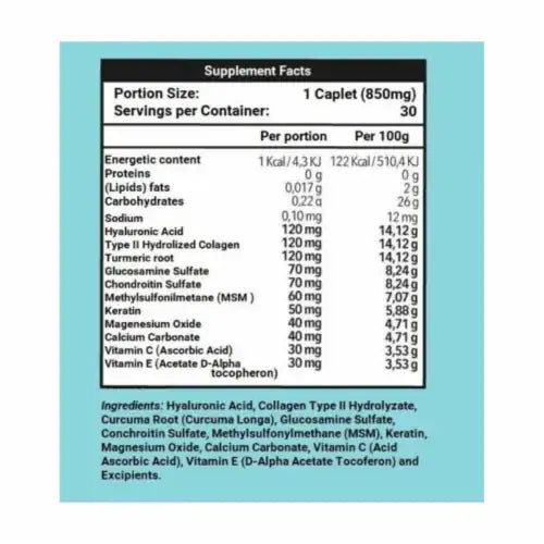 The Original Hyaluronic Acid 30 Caplets 850mg